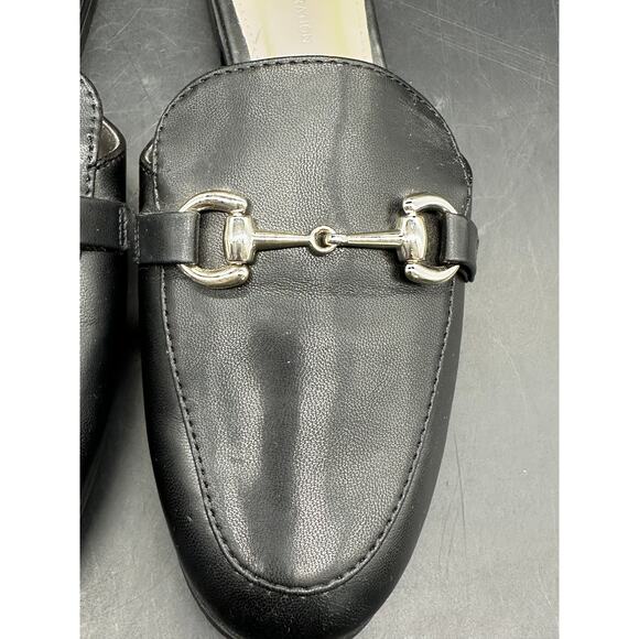 BCBGeneration Black Mule Loafers Size 7 | Slip-On Horsebit Flats - Picture 2 of 9